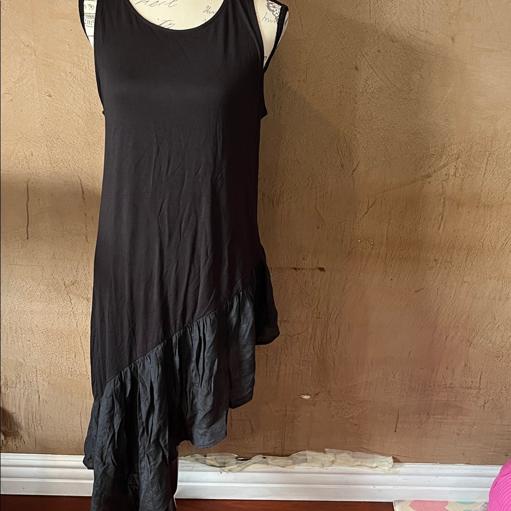 Black Asymmetrical Dress SMALL new